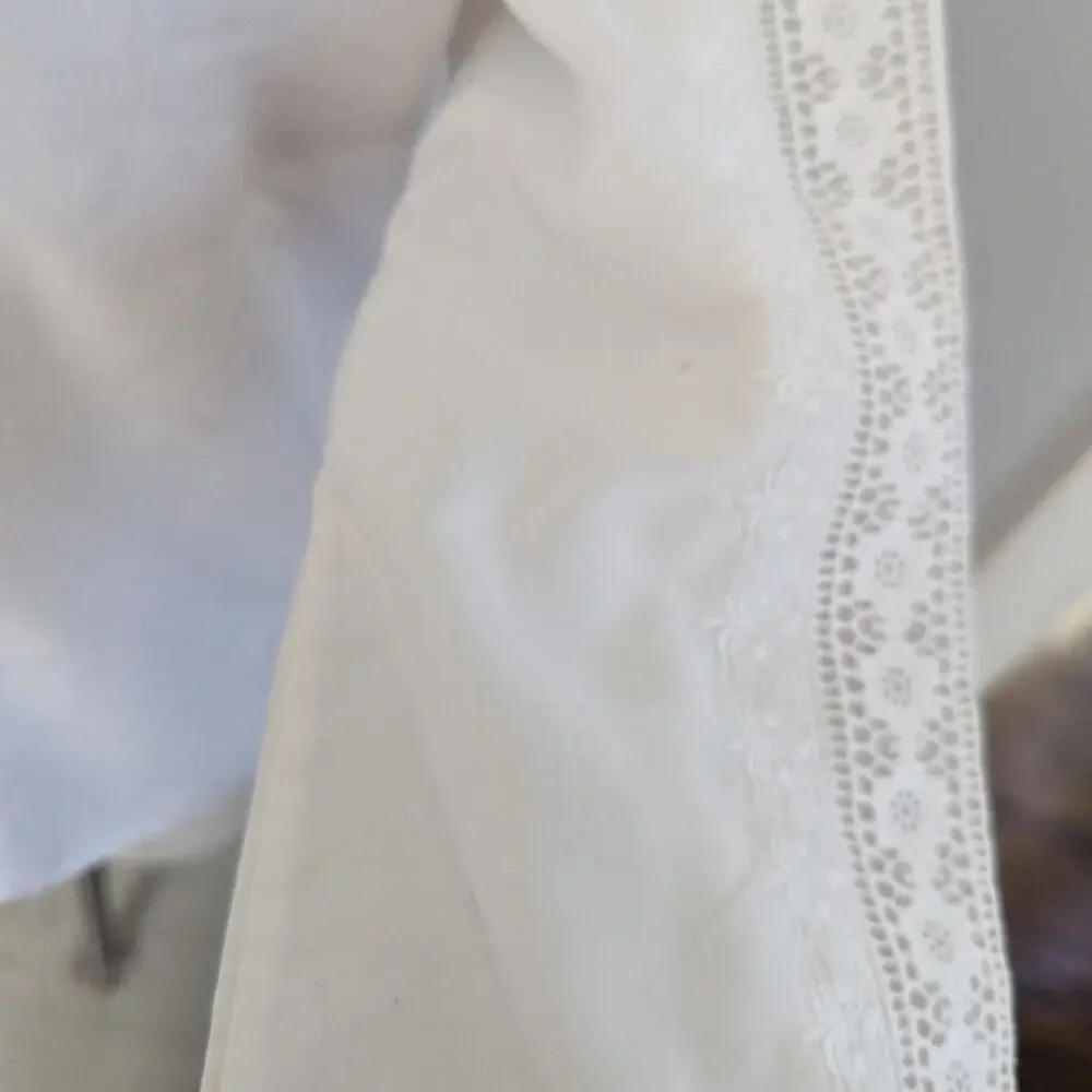 Women's Vintage Adelaar 12 White Lace Button Down Blouse USA MADE SPOT - Picture 4 of 10